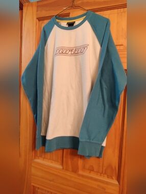 Burton Blue, Cream, Yellow, Red Pullover Sweatshirt Crewneck